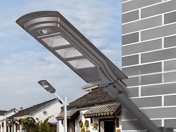 Lampa solarna uliczna led latarnia z pilotem czujnik ruchu i zmierzchu ip65