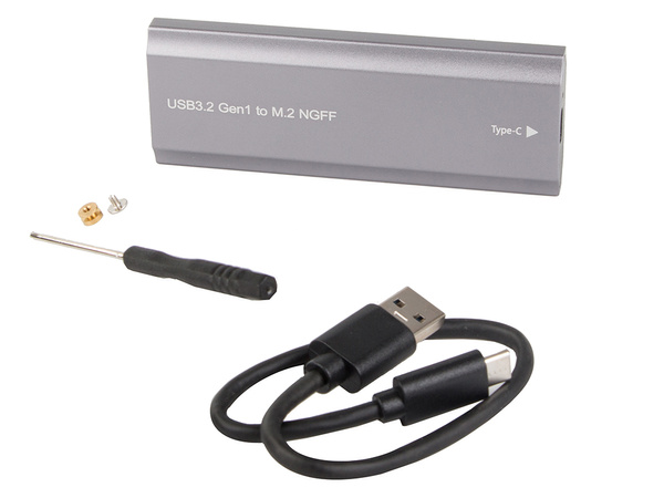 Obudowa adapter dysku kieszeń m.2 sata ngff usb 3.1 usb typ-c 2230-2280mm