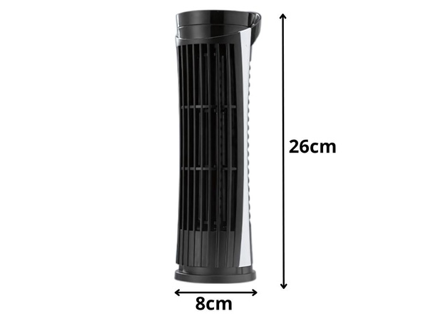 Wentylator kolumnowy mini biurkowy z lampką led 2 biegi usb cicha praca