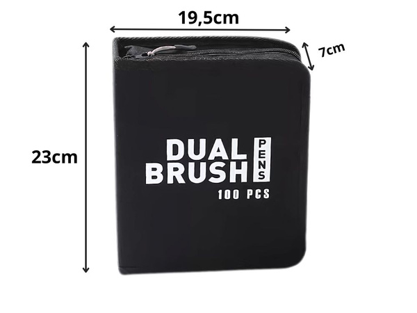 ZESTAW PISAKÓW MAZAKÓW FLAMASTRÓW 100 KOLORÓW AKWARELOWE DWUSTRONNE + ETUI