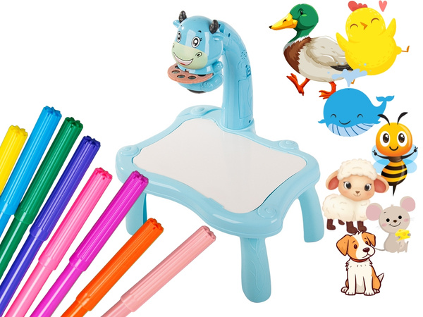 Projektor rzutnik do rysowania stolik tablica mazaki dla dzieci flamastry