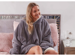 Ciepła bluza koc oversize xxl 2w1 gruba futrzak