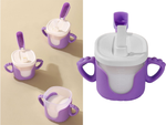 Kubek niekapek dla dziecka do picia silikonowe uchwyty 300ml ze słomką