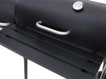 Grill ogrodowy duży węglowy beczka bbq wędzarnia z pokrywą ruszt półka koła