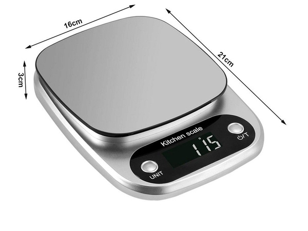 Waga kuchenna elektroniczna lcd domowa dokładna precyzyjna do 3 kg 0,1 g