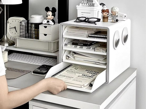 Szuflady na dokumenty4 szufladki organizer półki na biurko przybornik
