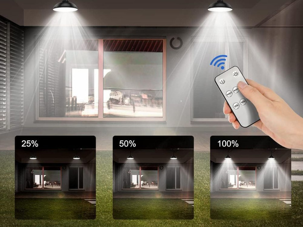 Lampa solarna led wisząca ogrodowa zewnętrzna z pilotem czujnik zmierzchu