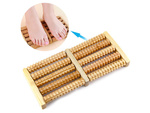 Masażer do stóp tradycyjny drewniany roller 2x5