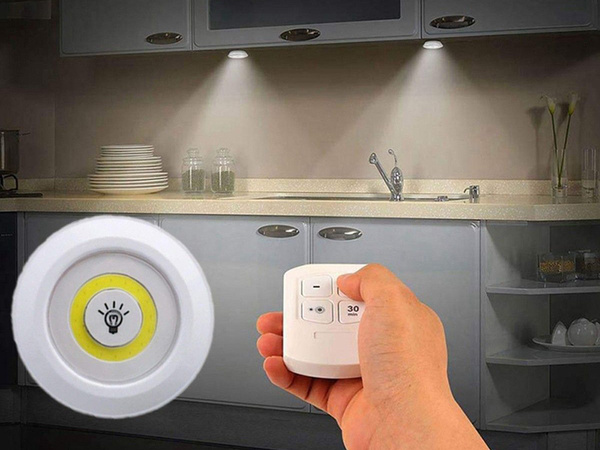 3x lampka cob bezprzewodowa lampa pilot na baterie