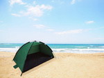 Namiot plażowy na plażę parawan ochrona uv półotwarty ogrodowy z pokrowcem