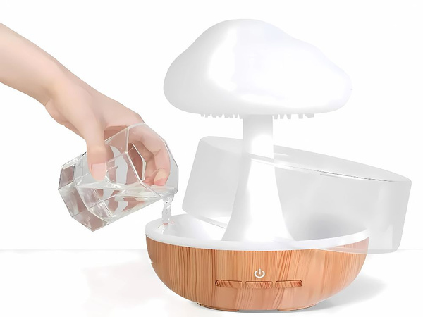 Nawilżacz powietrza dyfuzor lampka led aromaterapia chmurka bezprzewodowy