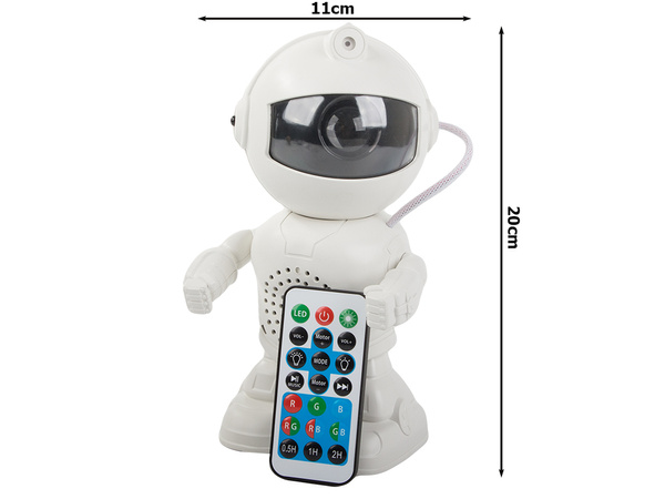 Projektor gwiazd astronauta lampka nocna rzutnik dla dziecka kosmos muzyka