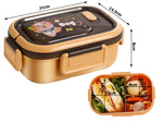 Lunchbox śniadaniówka pojemnik na śniadanie obiad z przegródkami sztućce