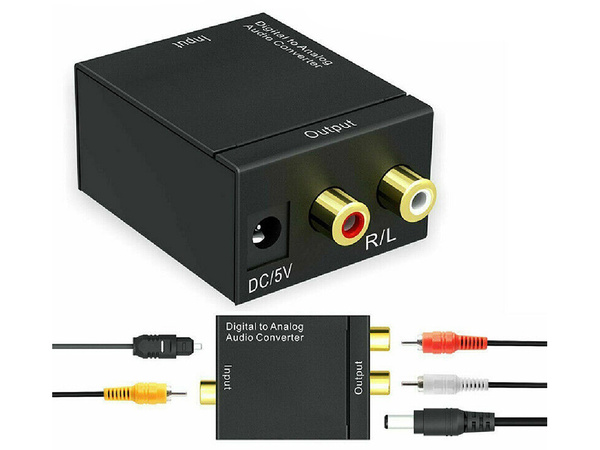 Konwerter optyczny toslink spdif na 2x cinch rca