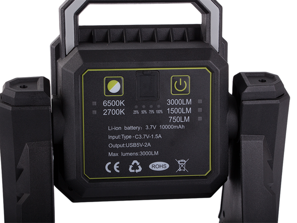 Halogen reflektor akumulator przenośny led cob usb