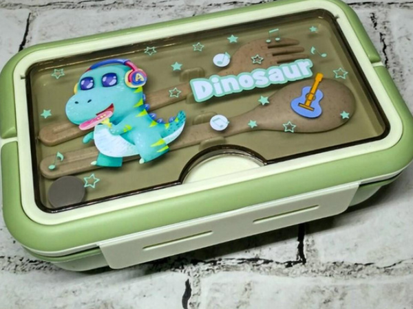 Lunchbox śniadaniówka pojemnik na śniadanie obiad sztućce z bidonem zestaw