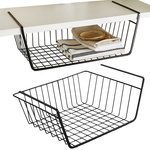 Kosz podwieszany pod półkę kosz metalowy organizer koszyk kuchenna biała