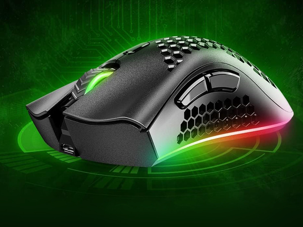 Myszka bezprzewodowa 2,4 ghz mysz do laptopa sensor optyczny podświetlenie