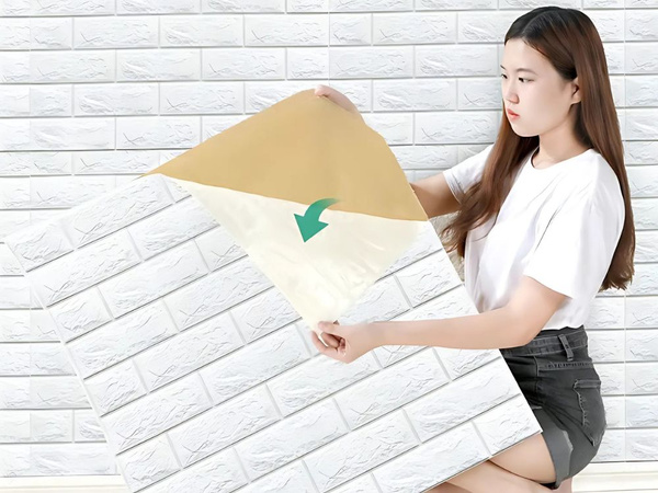 PANELE ŚCIENNE 3D CEGŁA BIAŁA TAPETA SAMOPRZYLEPNE DEKORACYJNA PIANKOWA