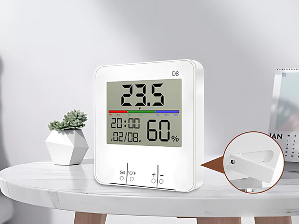 Termometr stacja pogody pogodowa wewnętrzny higrometr zegar bateria lcd