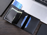 Portfel męski etui rfid antykradzieżowy czarny na karty banknoty ekoskóra