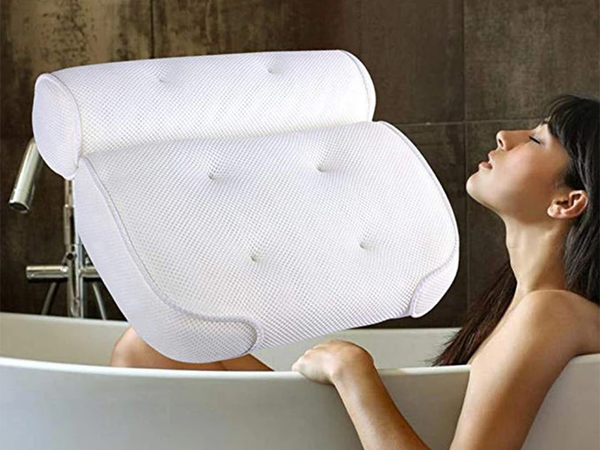 Poduszka do wanny z przyssawkami do kąpieli domowe spa zagłówek miękka hak