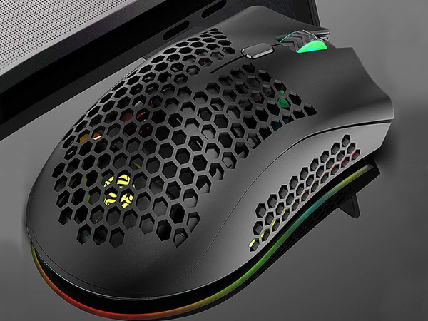 Myszka bezprzewodowa 2,4 ghz mysz do laptopa sensor optyczny podświetlenie