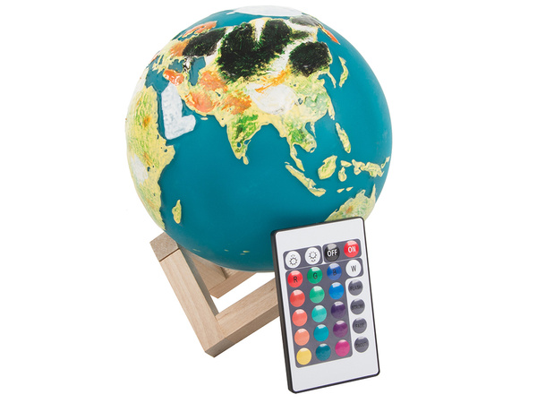 Lampka nocna globus 3d rgb globe light z pilotem 20 trybów dotyk dla dzieci