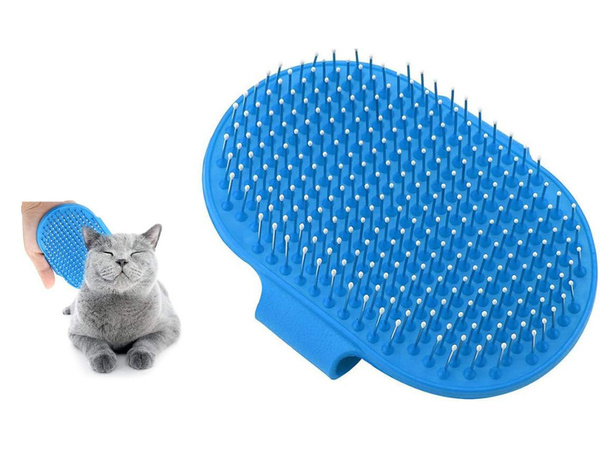 Szczotka do sierści czesania dla psa kota miękka masażer zgrzebło grzebień