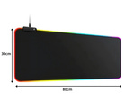 PODKŁADKA GAMINGOWA PODŚWIETLANA RGB XL 80X30 POD MYSZKĘ KLAWIATURĘ USB