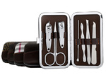 Zestaw do paznokci przybornik manicure pedicure etui cążki 7 elementów