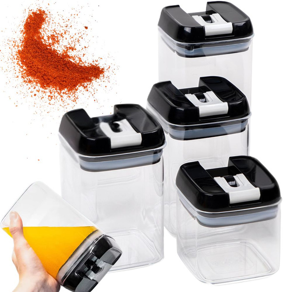 Pojemniki kuchenne na żywność do makaronu pojemnik z uszczelką zestaw 4 szt