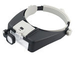 Lupa na głowę 2 led okulary precyzyjne serwisowe zegarmistrzowskie 1.5x 17x