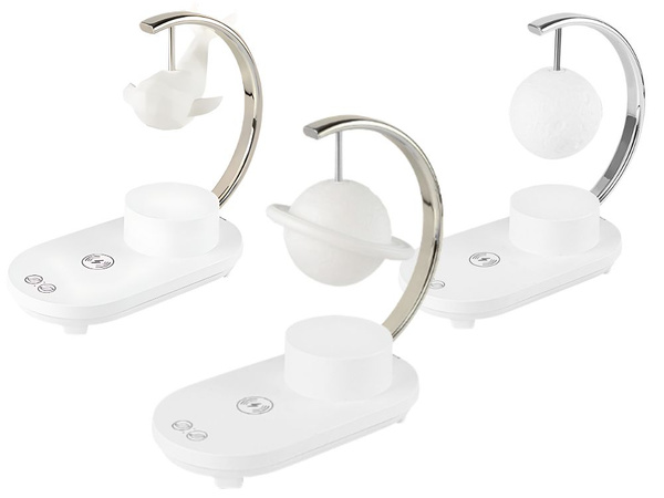 Lampka księżyc rgb z ładowarką indukcyjną 10w led usb głośnik bluetooth