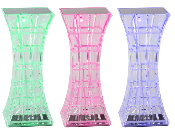 Lampka kryształ nocna stołowa led rgb usb pilot