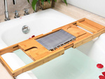 Półka na wanne regulowana duża bamboo spa nakładka