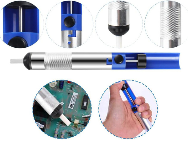 Lutownica kolbowa oporowa precyzyjna 60w 200-450°c zestaw odssysacz do cyny
