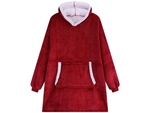 Ciepła bluza koc oversize xxl 2w1 gruba futrzak miękka z kapturem szlafrok