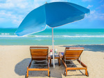 Parasol plażowy ogrodowy balkonowy duży xxl z filtrem uv 210 cm składany