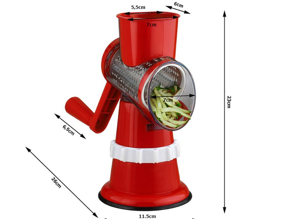 Maszynka do tarcia ziemniaków sera warzyw szatkownica 3x tarki wkłady 3w1