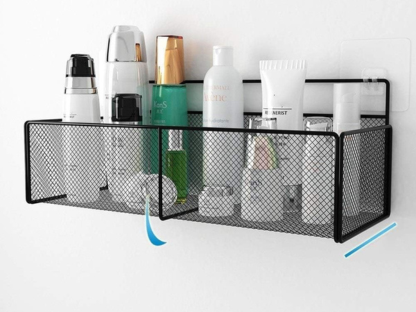 Koszyk wiszący kosz organizer metalowy zawieszany półka kuchenna czarna