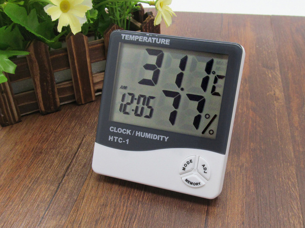 Termometr cyfrowy lcd wew. zewnętrzny data alarm