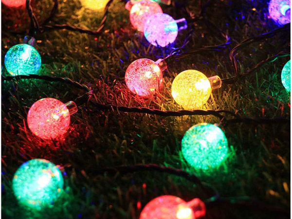 Girlanda ogrodowa lampki 20 led solarna multikolor