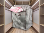 POJEMNIK DO SZAFY ORGANIZER TKANINOWY NA POŚCIEL UBRANIA SKŁADANY 180L