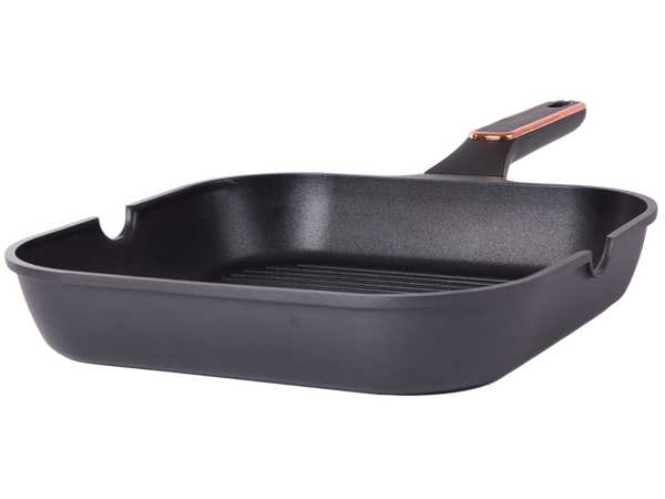 Patelnia grillowa do smażenia powłoka nieprzywierająca indukcja gaz 28cm