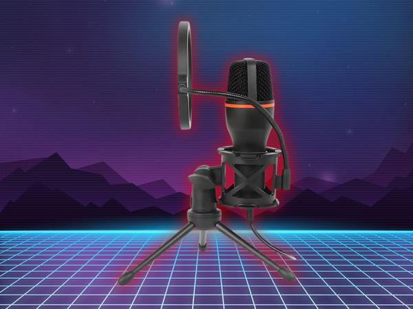 Mikrofon studyjny usb rgb statyw do komputera stream gaming kardioidalny