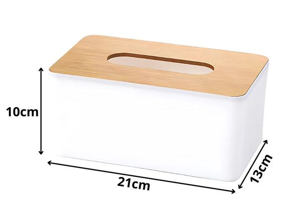 Pudełko na chusteczki higieniczne pojemnik organizer chustecznik bambus