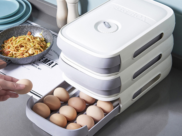 Pojemnik na jajka box organizer do lodówki pudełko szuflada do jaj pudełko