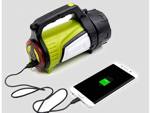 Latarka akumulatorowa led szperacz powerbank mocna