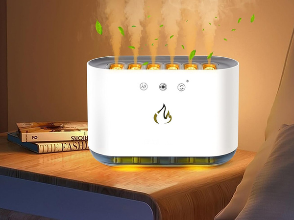 Nawilżacz powietrza kompinek dyfuzor lampka led rgb aromaterapia 6 dysz